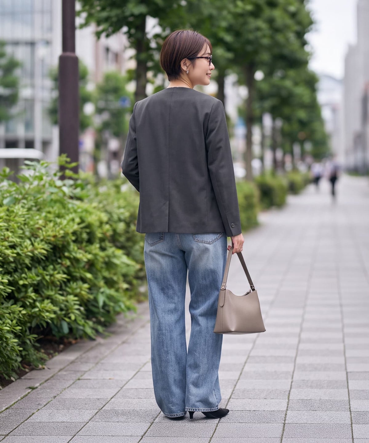 着用イメージ 163cm グレー