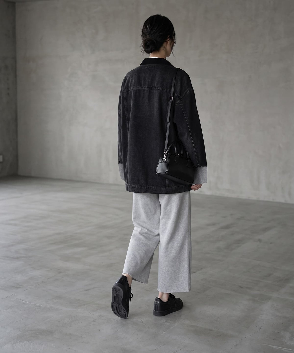着用イメージ 170cm ブラックグレー