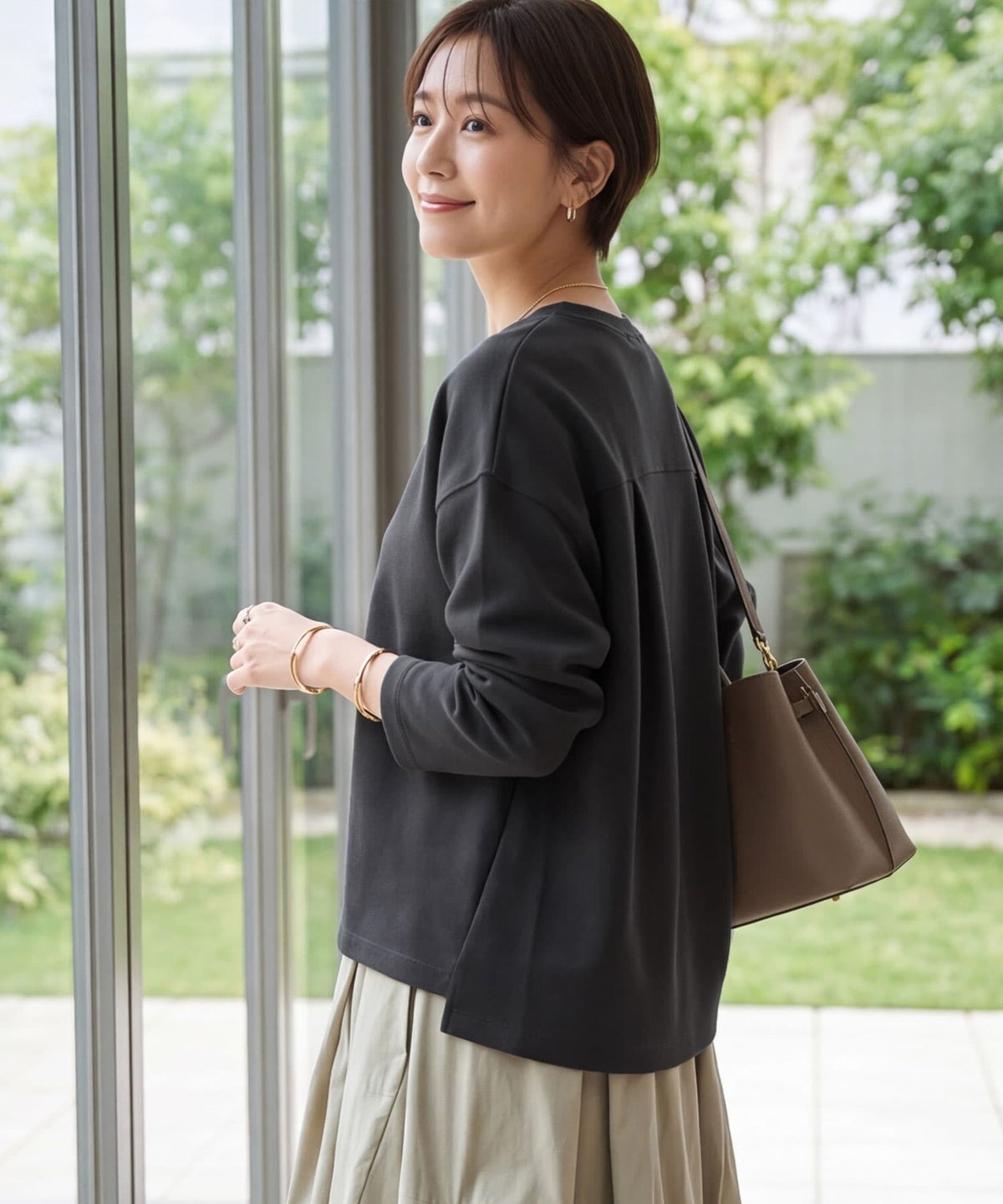 着用イメージ 163cm ブラック