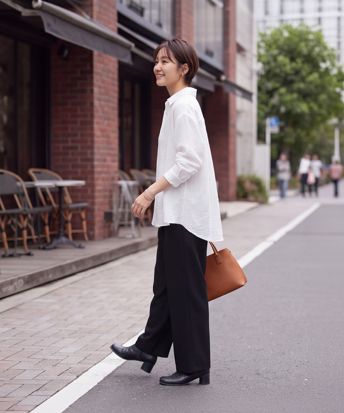 着用イメージ 163cm ホワイト