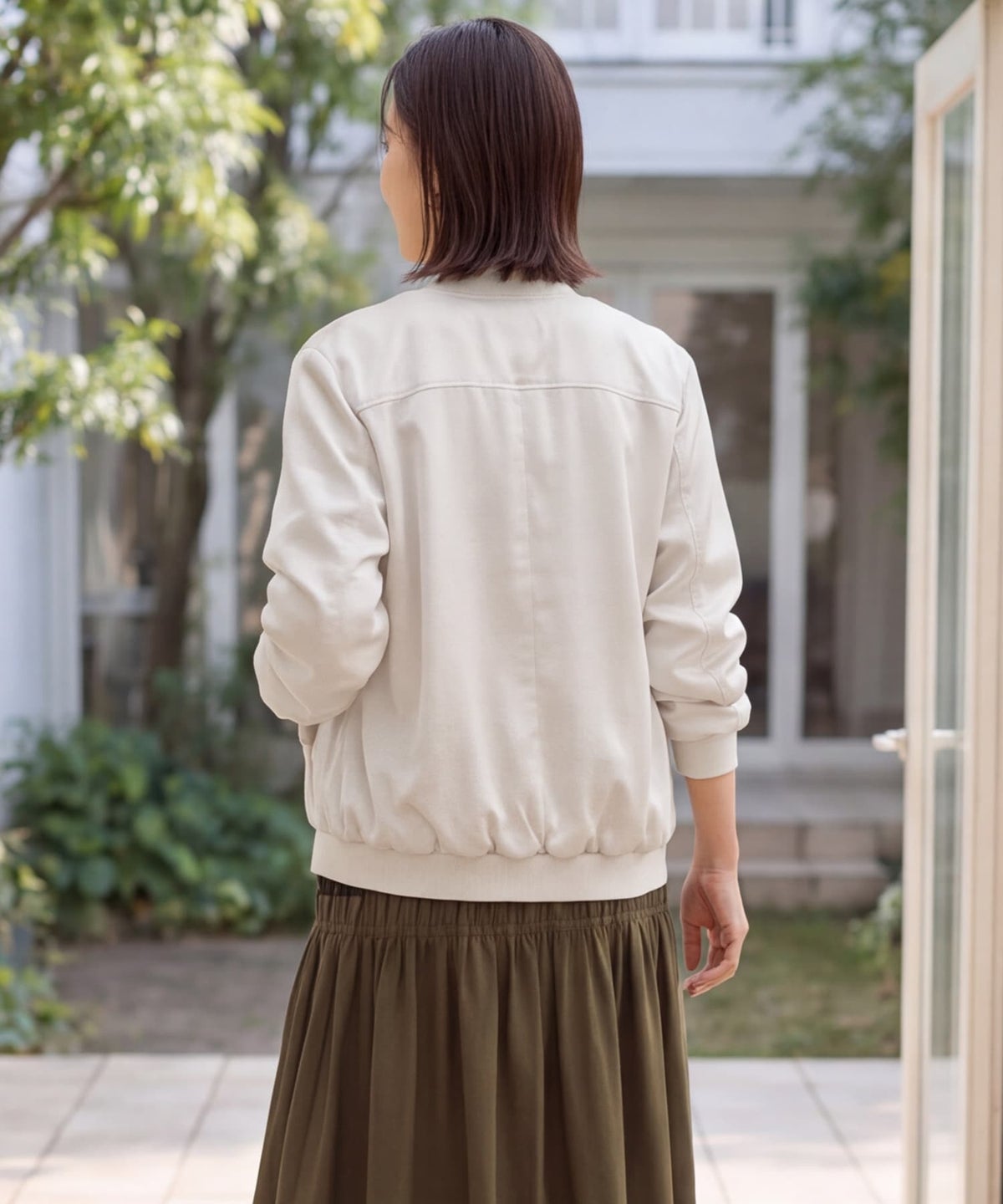 着用イメージ 163cm エクリュ