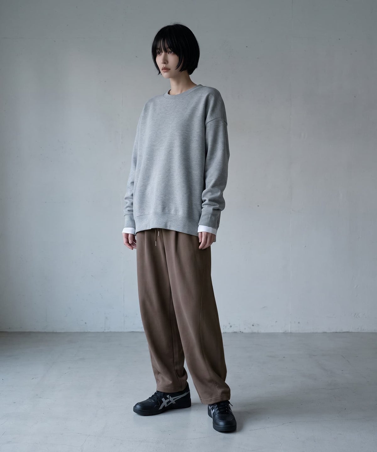 着用イメージ 170cm ブラウン