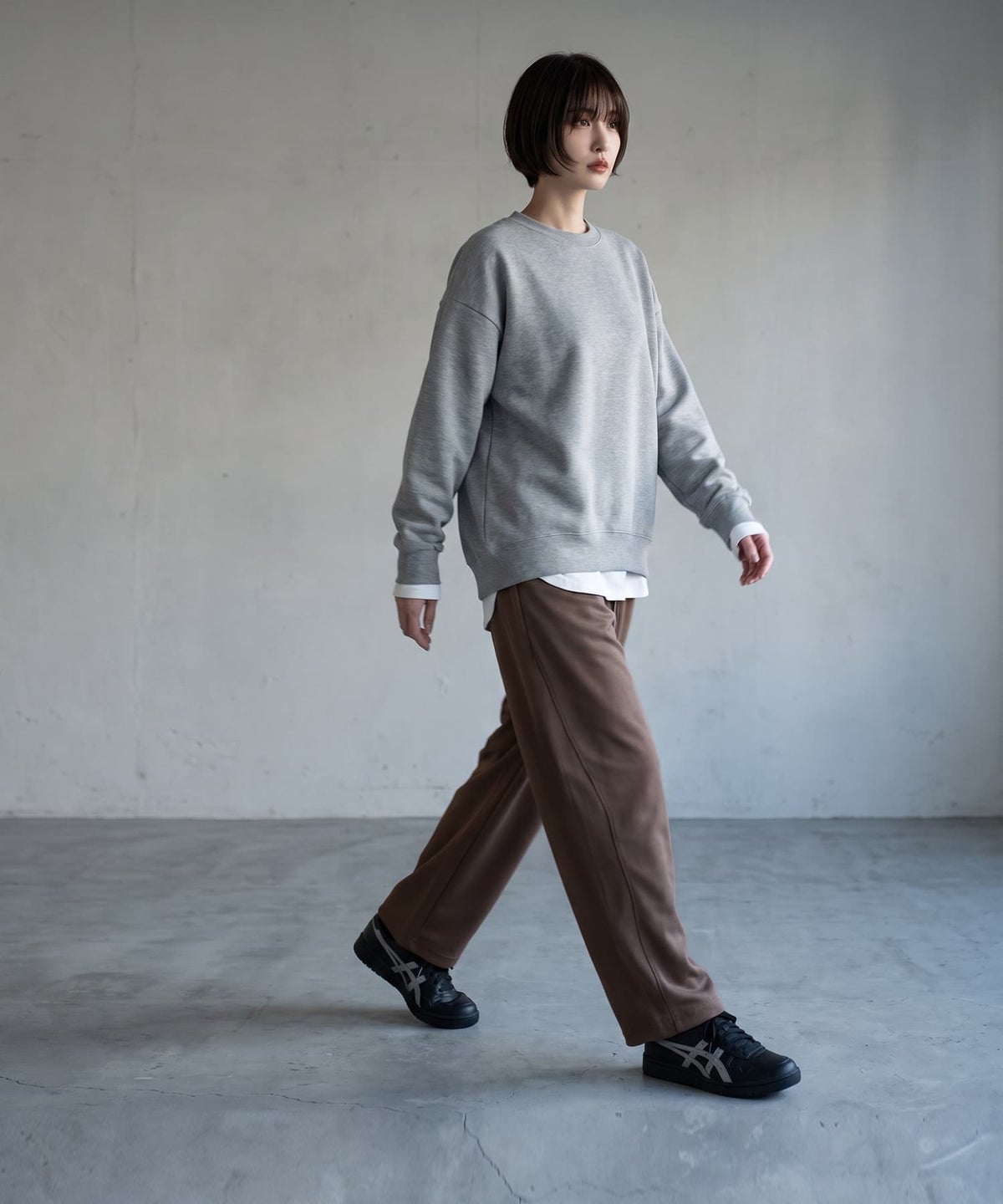 着用イメージ 170cm ブラウン