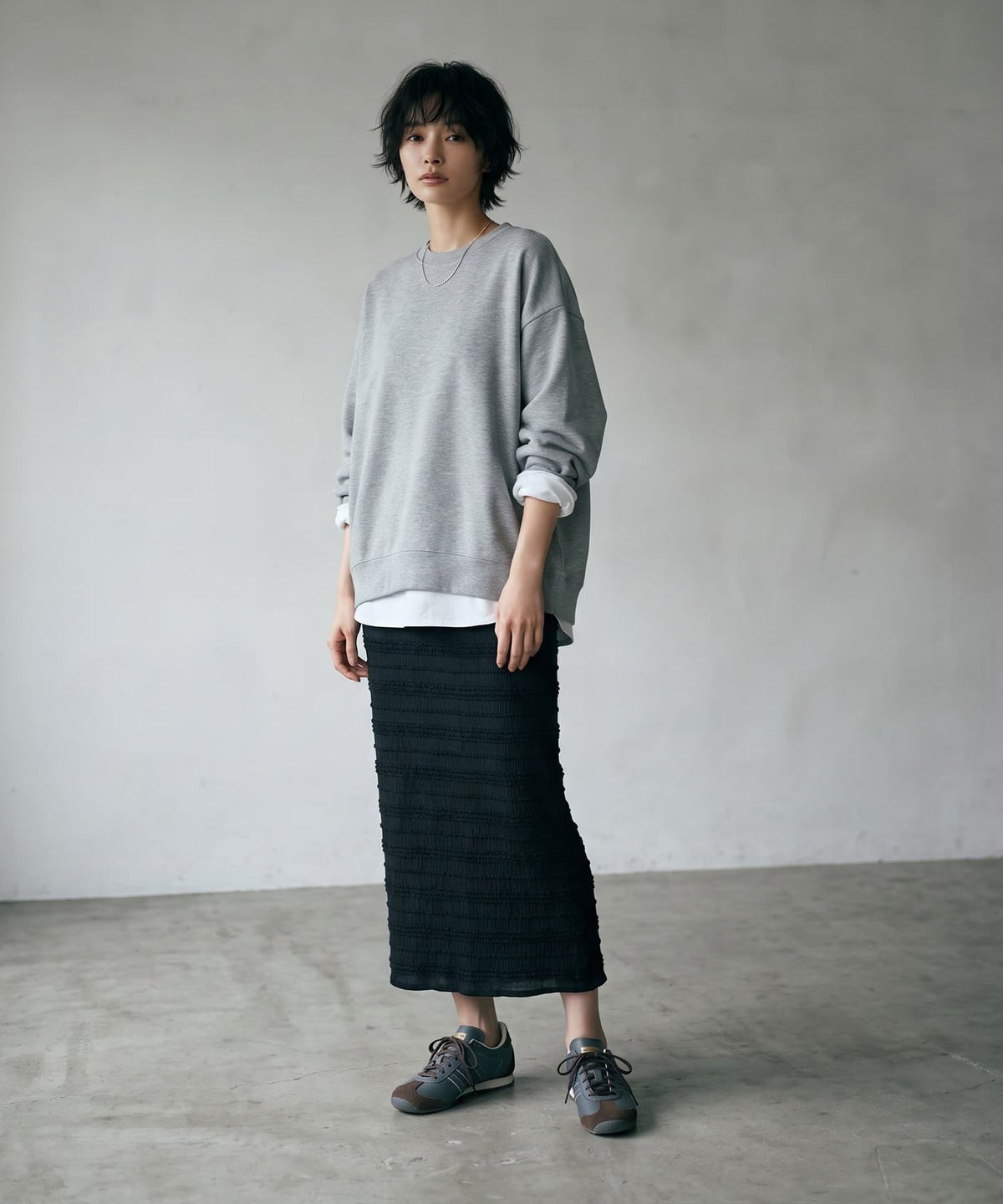 着用イメージ 170cm グレー