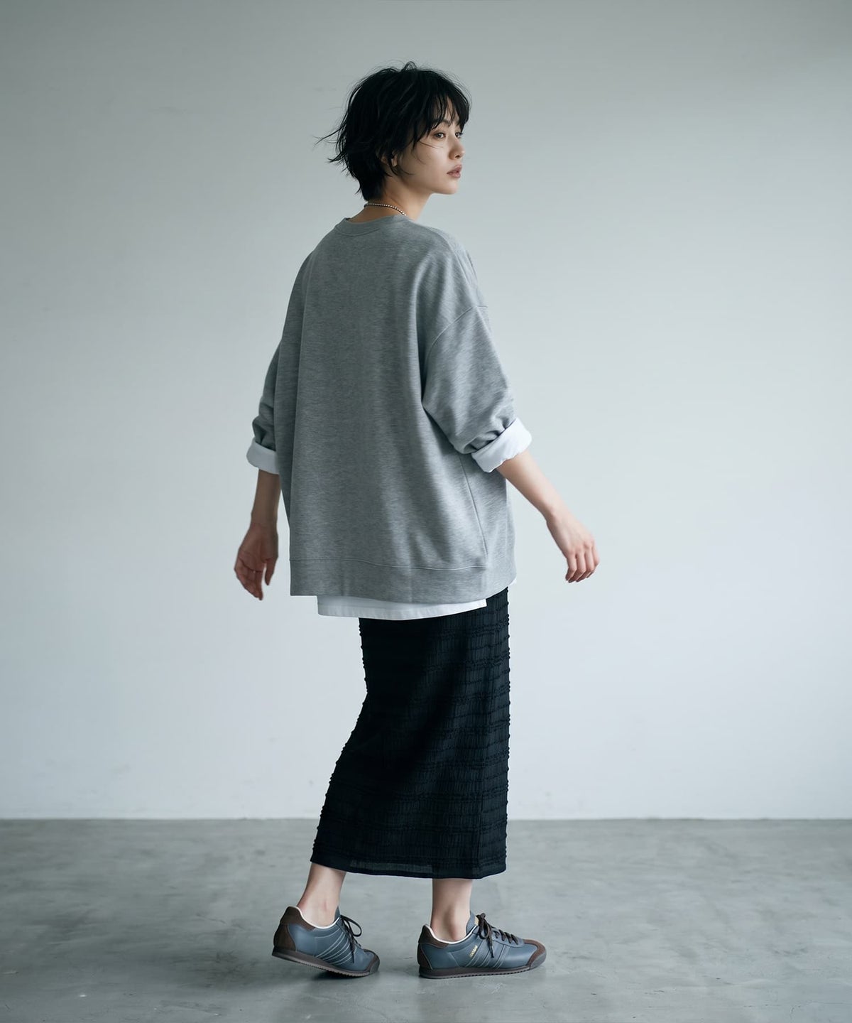着用イメージ 170cm グレー