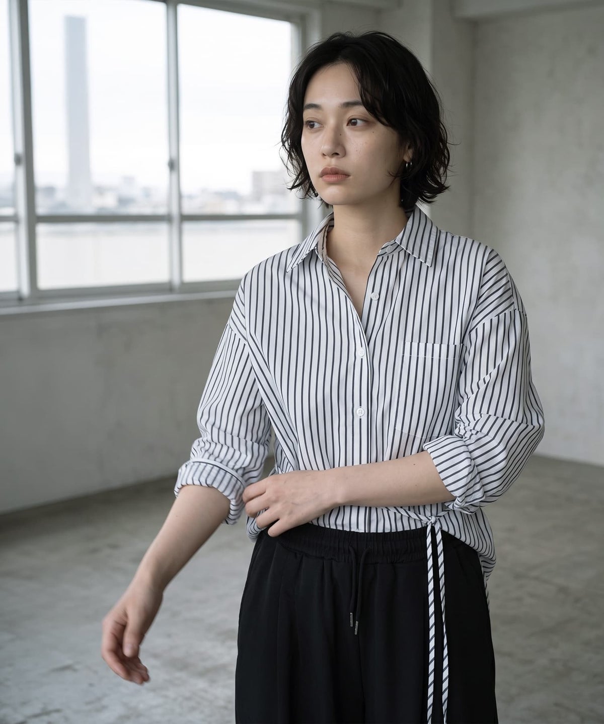 着用イメージ 170cm ホワイト