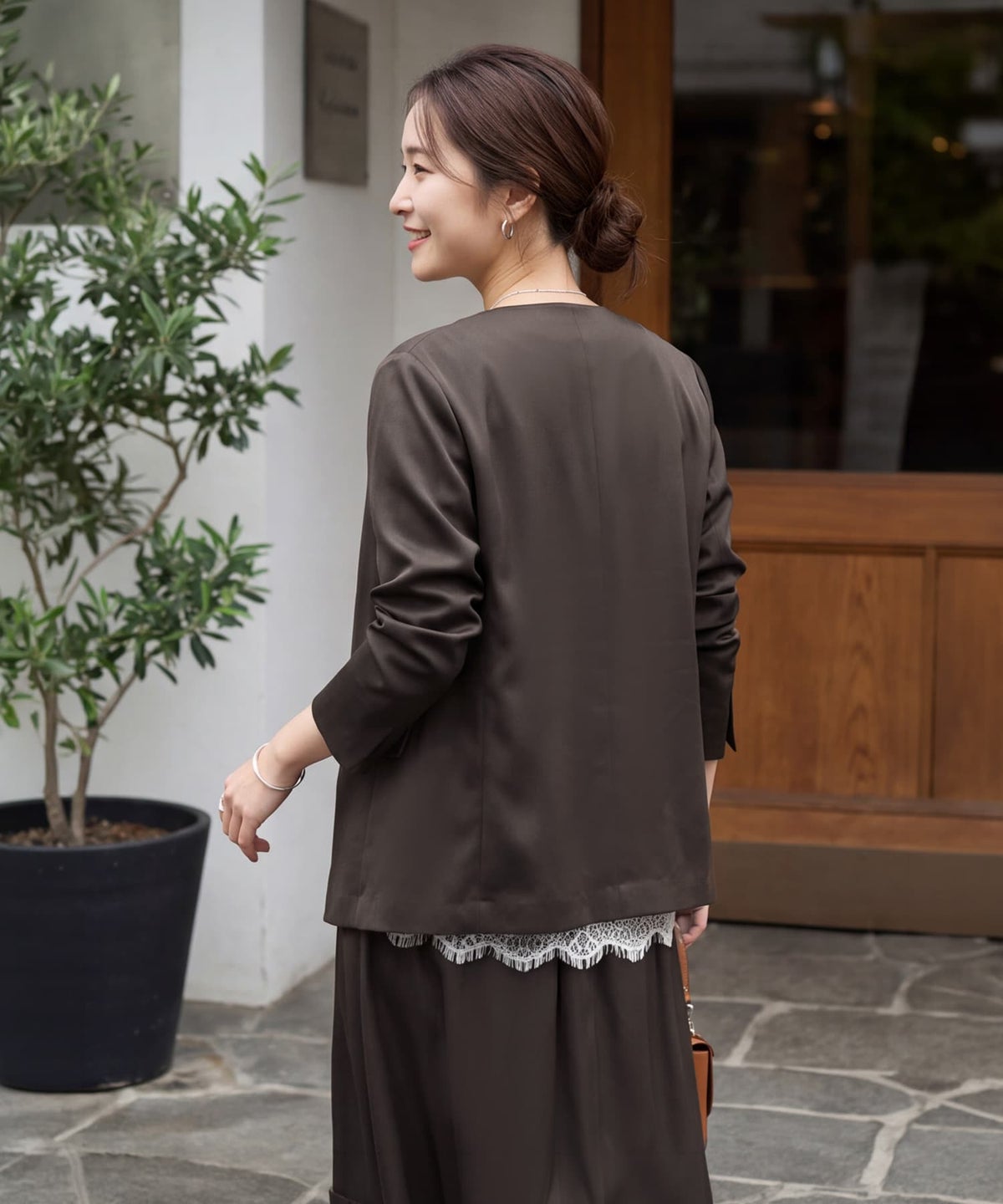 着用イメージ 163cm コーヒー