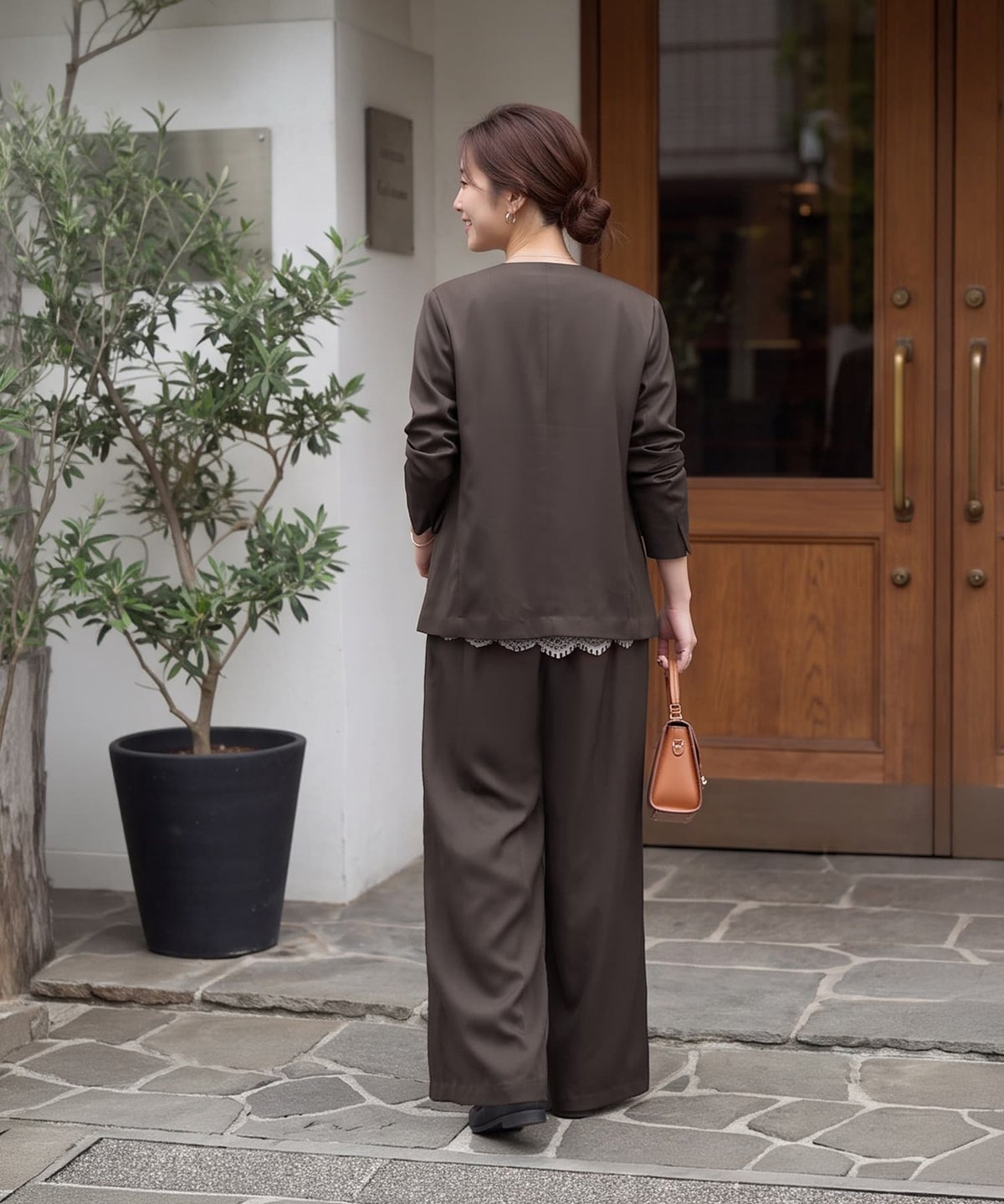着用イメージ 163cm コーヒー