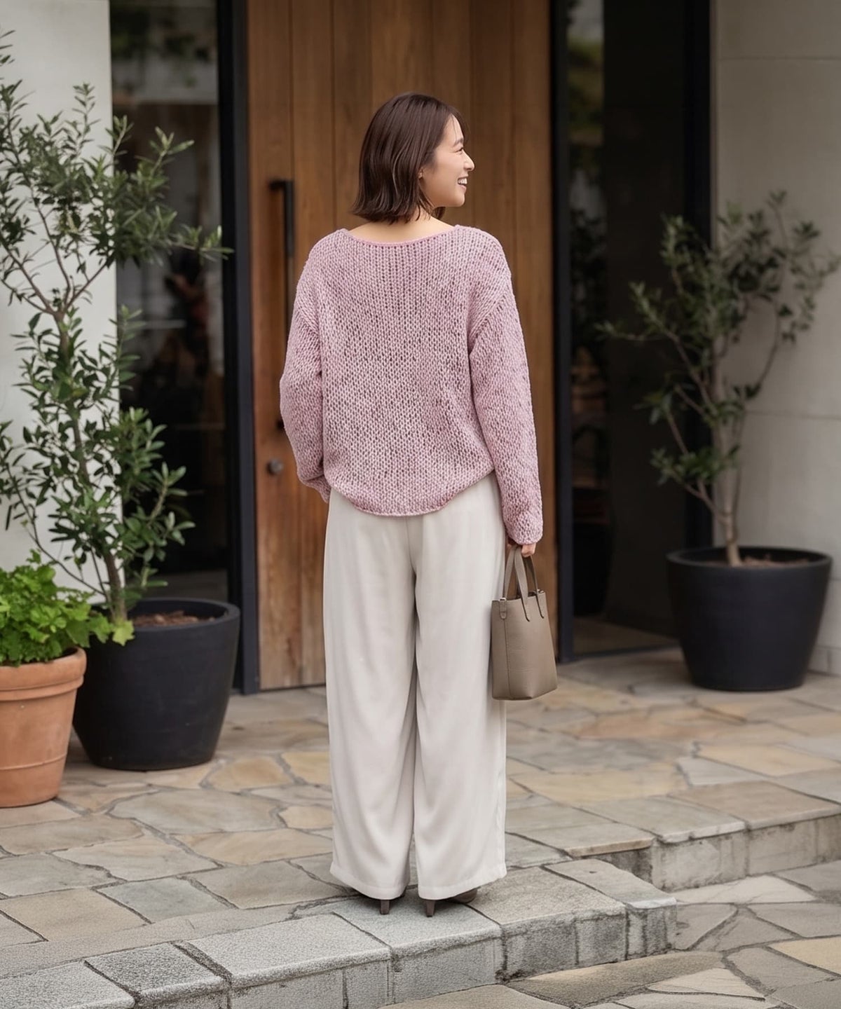 着用イメージ 163cm ピンク
