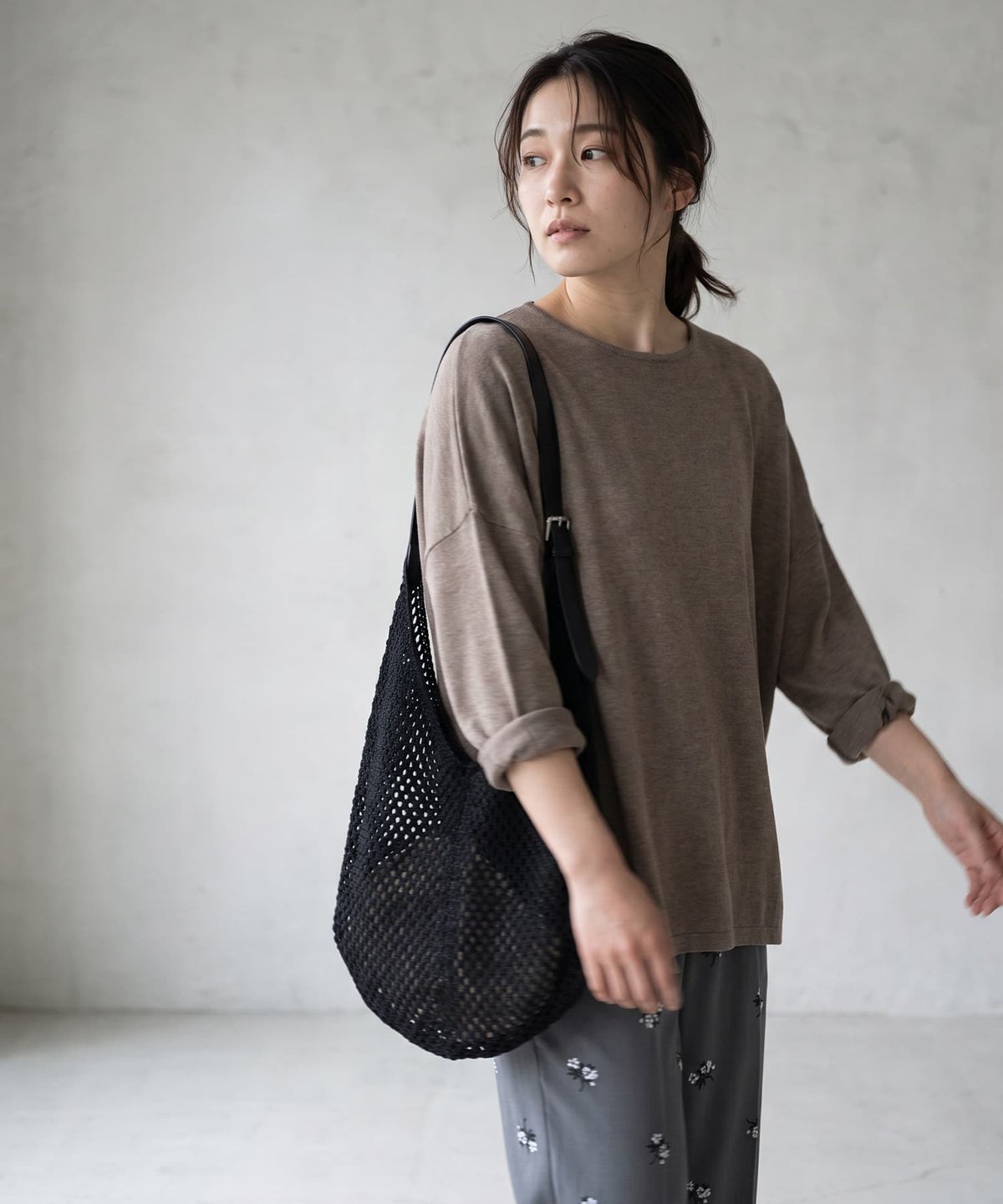 着用イメージ 170cm モカベージュ