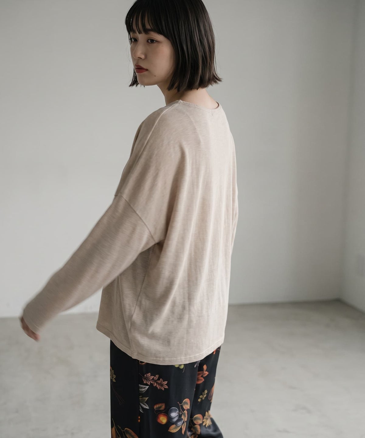 着用イメージ 170cm ライトベージュ