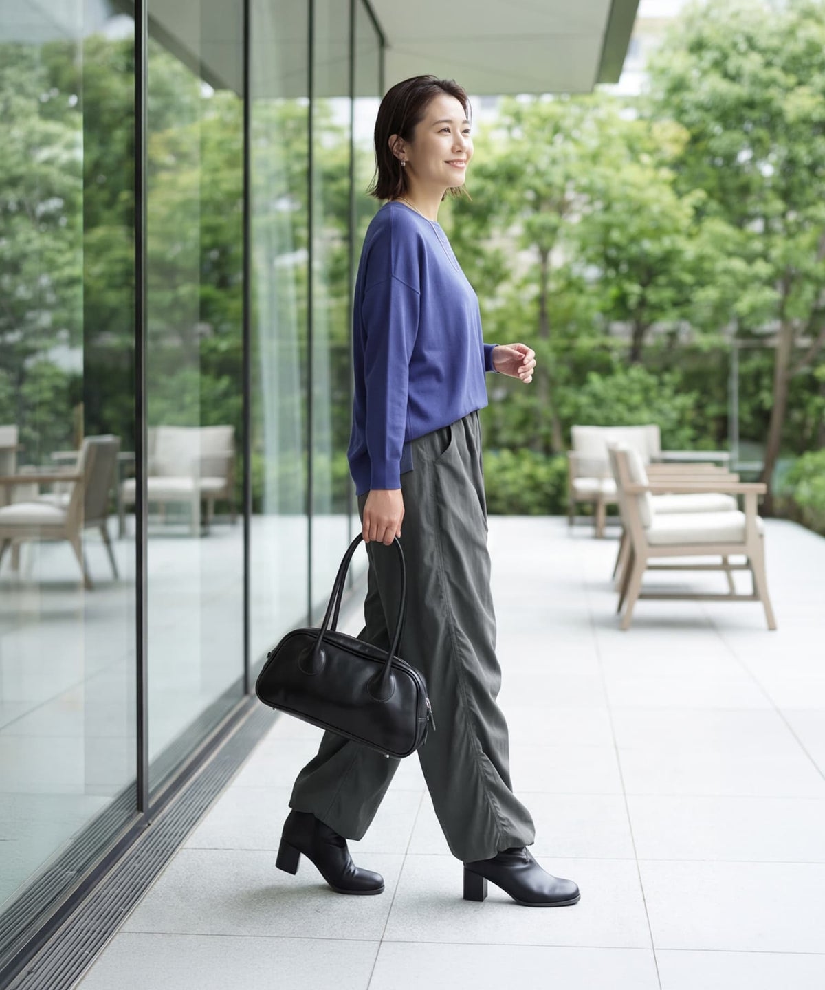 着用イメージ 163cm チャコール