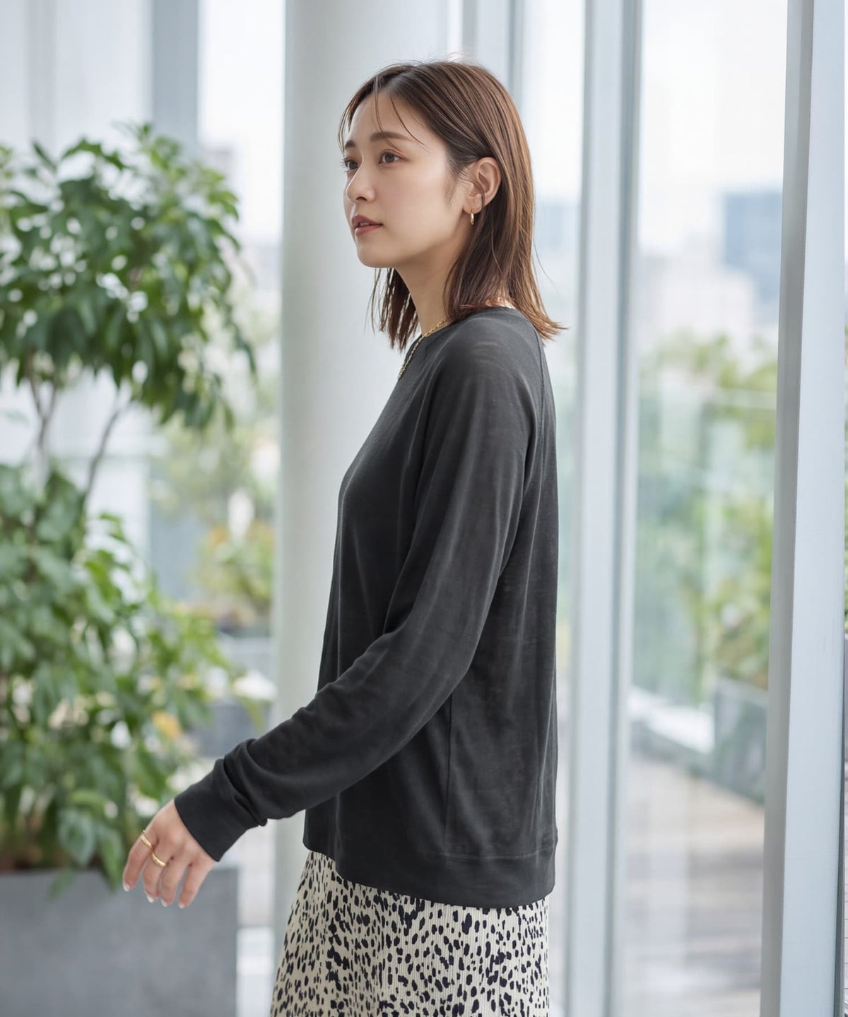 着用イメージ 163cm ブラック