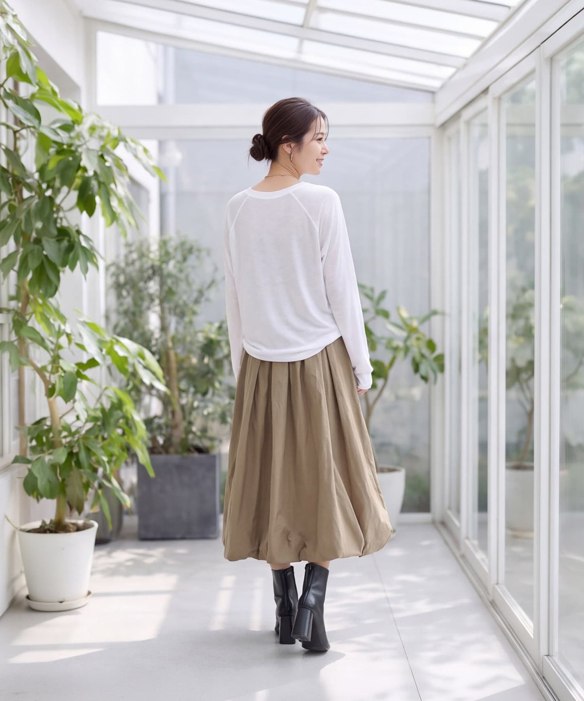 着用イメージ 163cm ホワイト