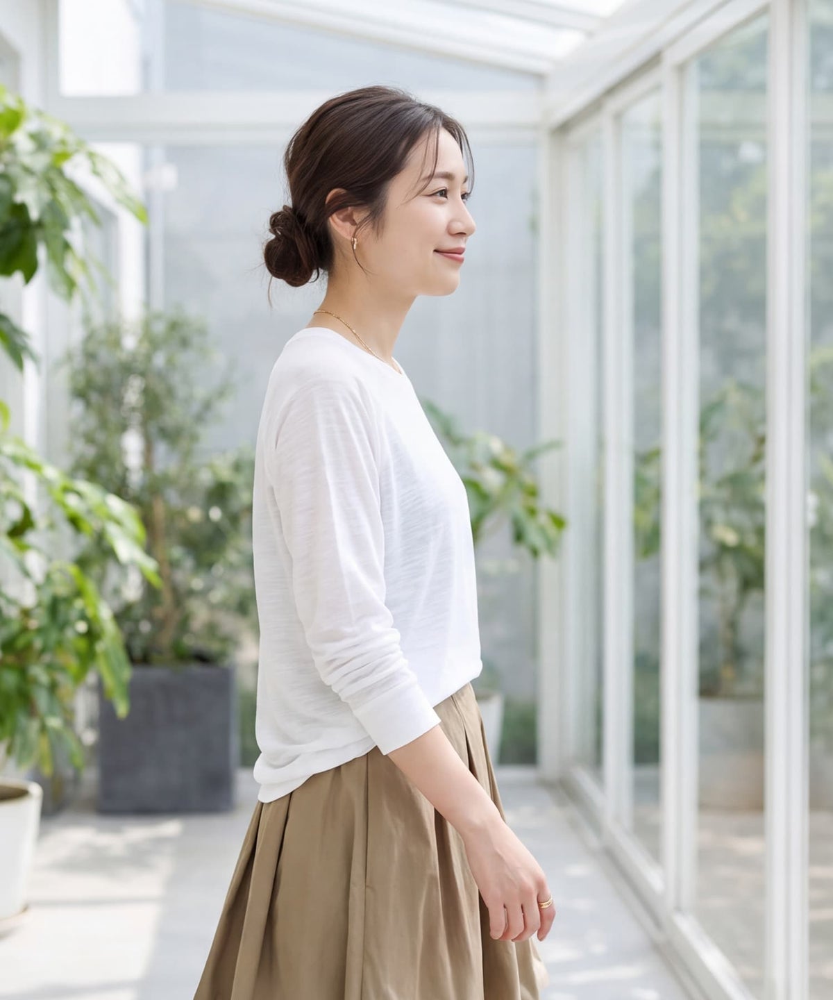 着用イメージ 163cm ホワイト