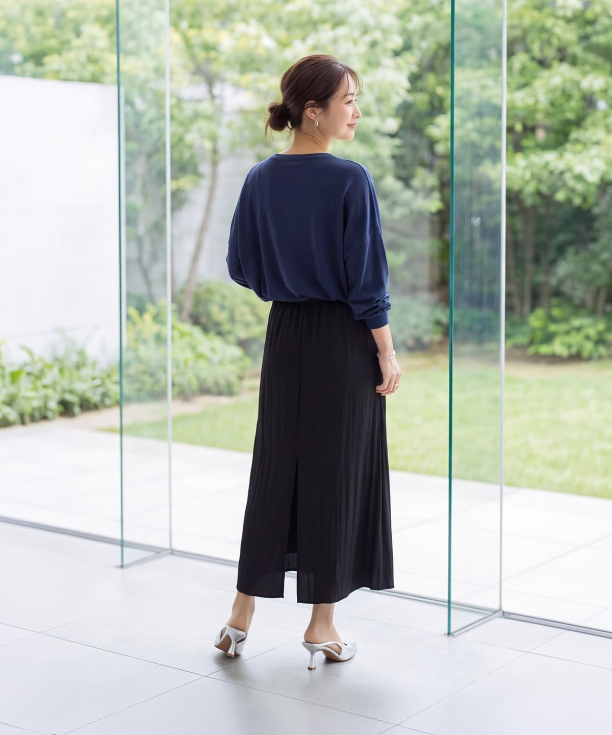 着用イメージ 163cm ネイビー