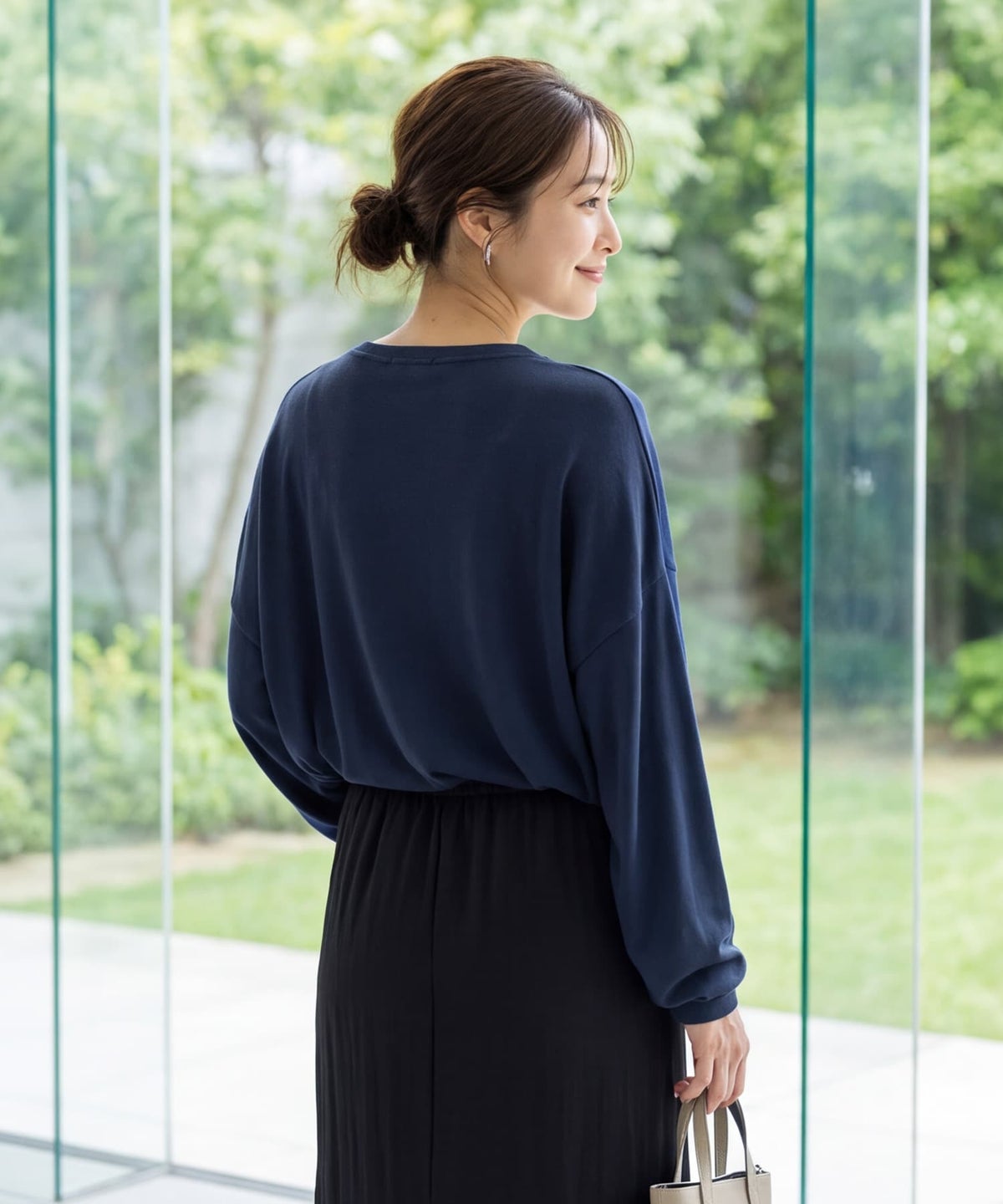 着用イメージ 163cm ネイビー
