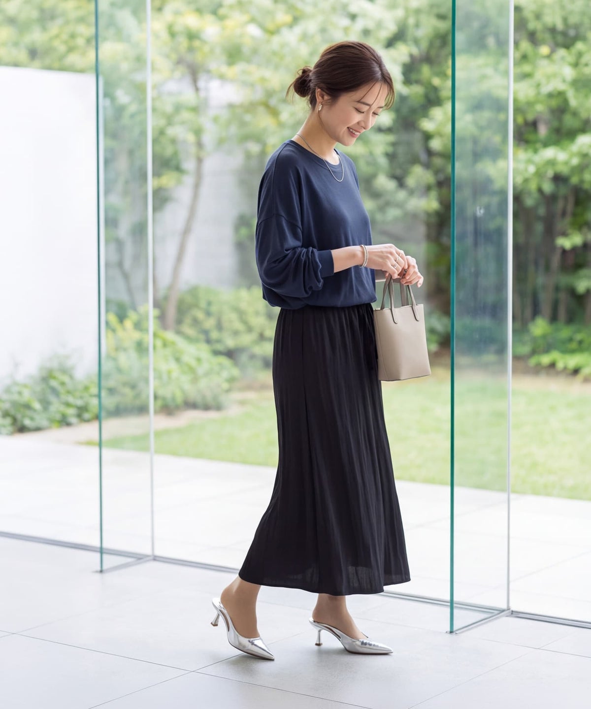 着用イメージ 163cm ネイビー