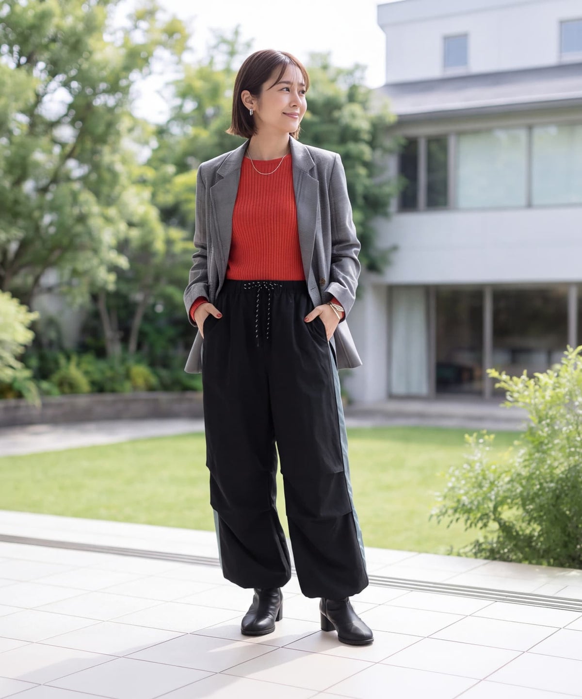 着用イメージ 163cm ブラック