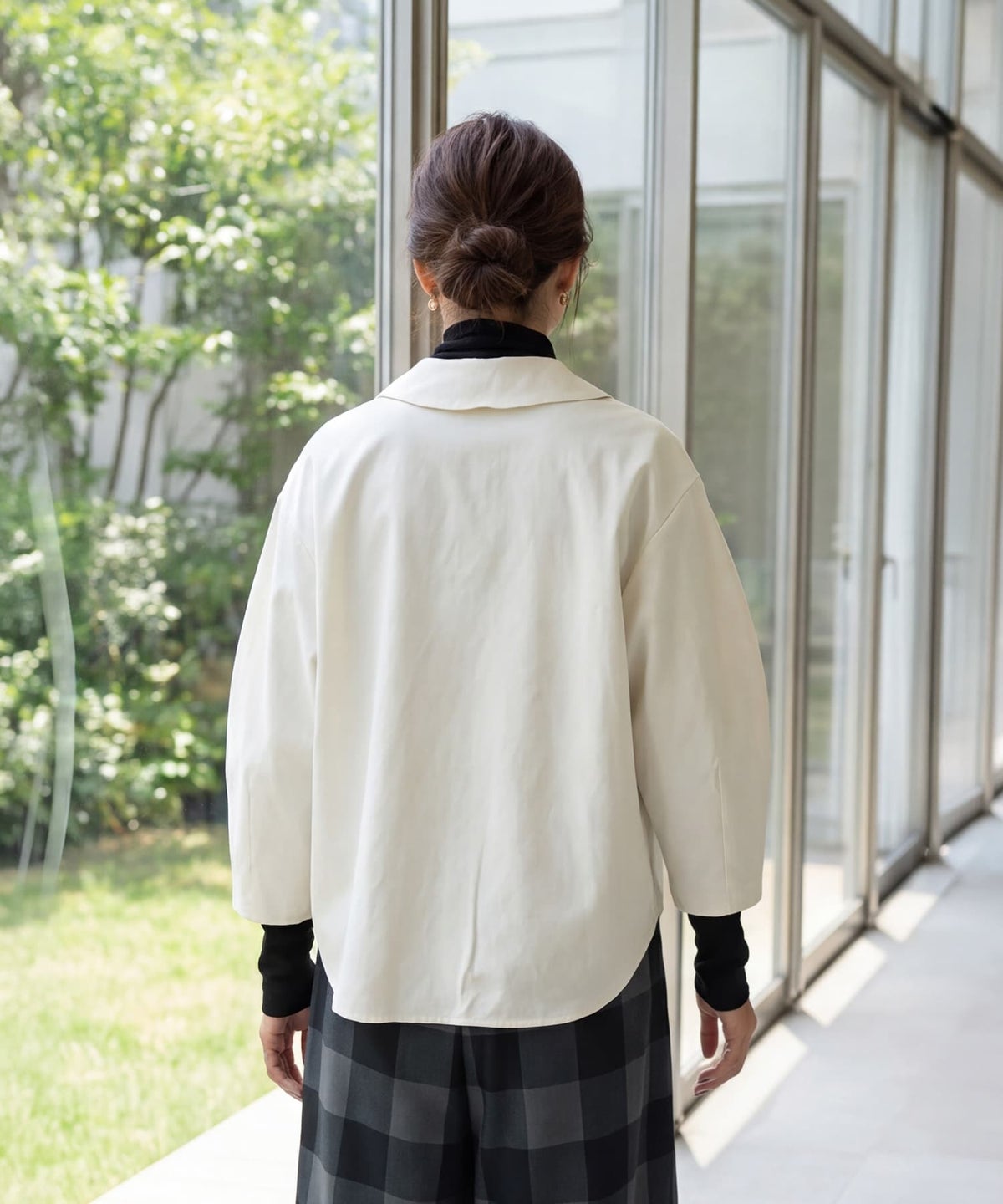 着用イメージ 163cm エクリュ