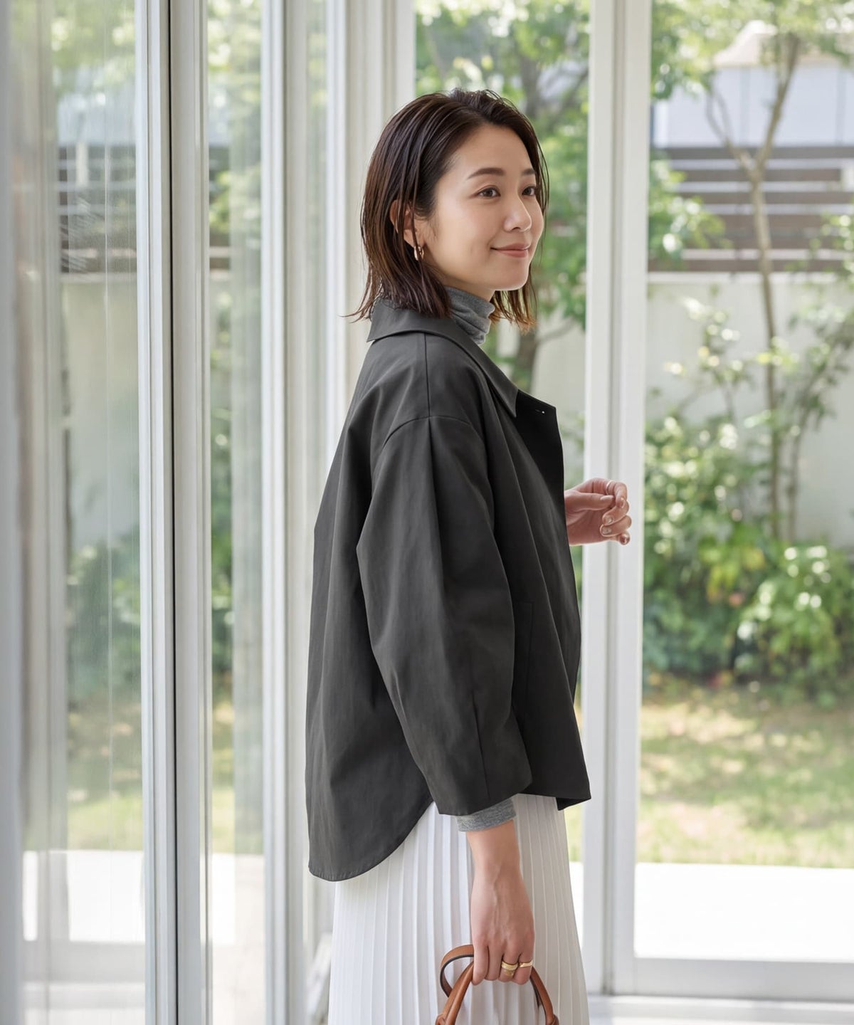 着用イメージ 163cm チャコール