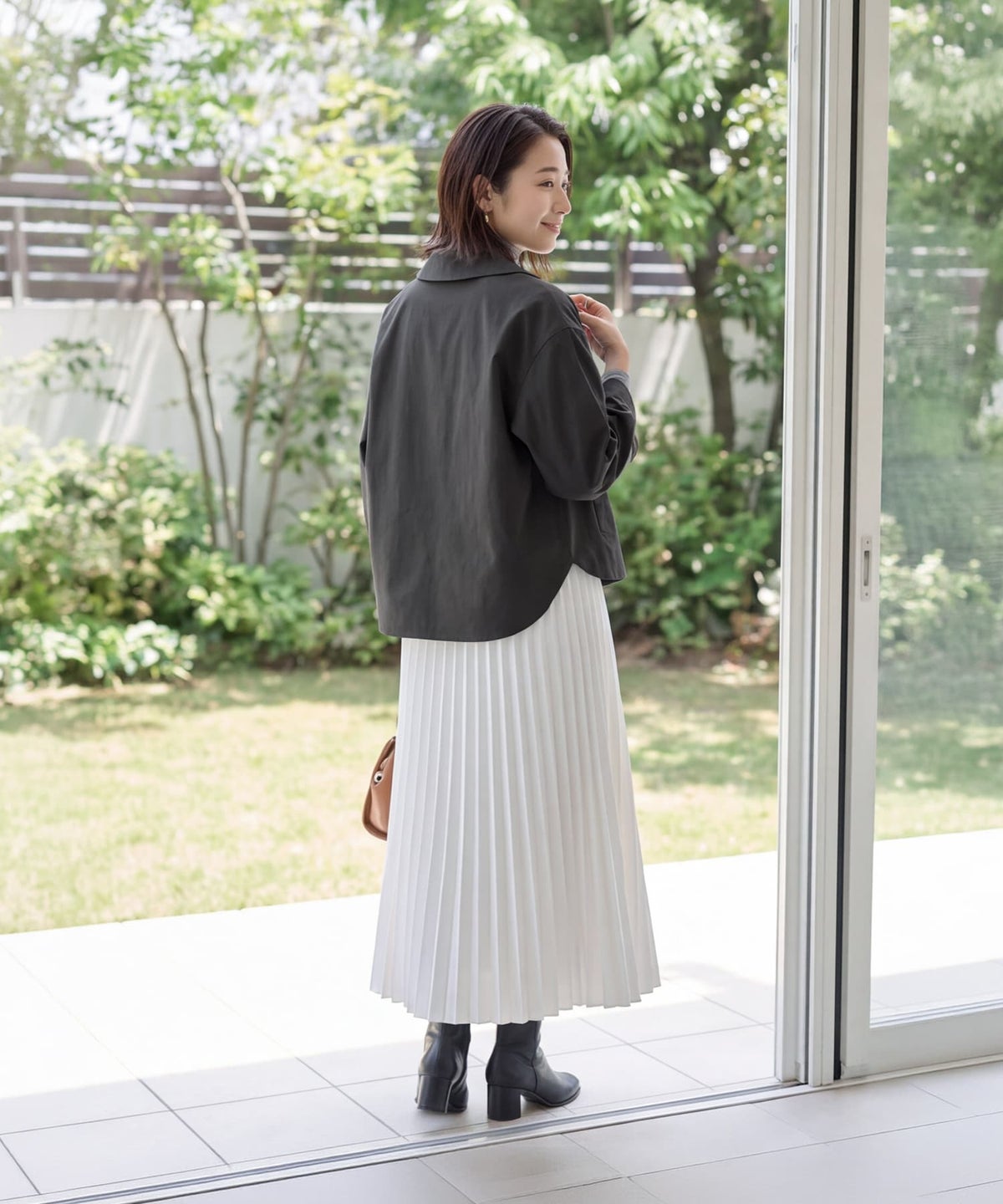 着用イメージ 163cm チャコール