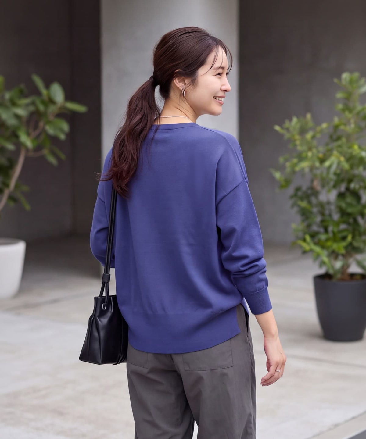 着用イメージ 163cm アイリスブルー