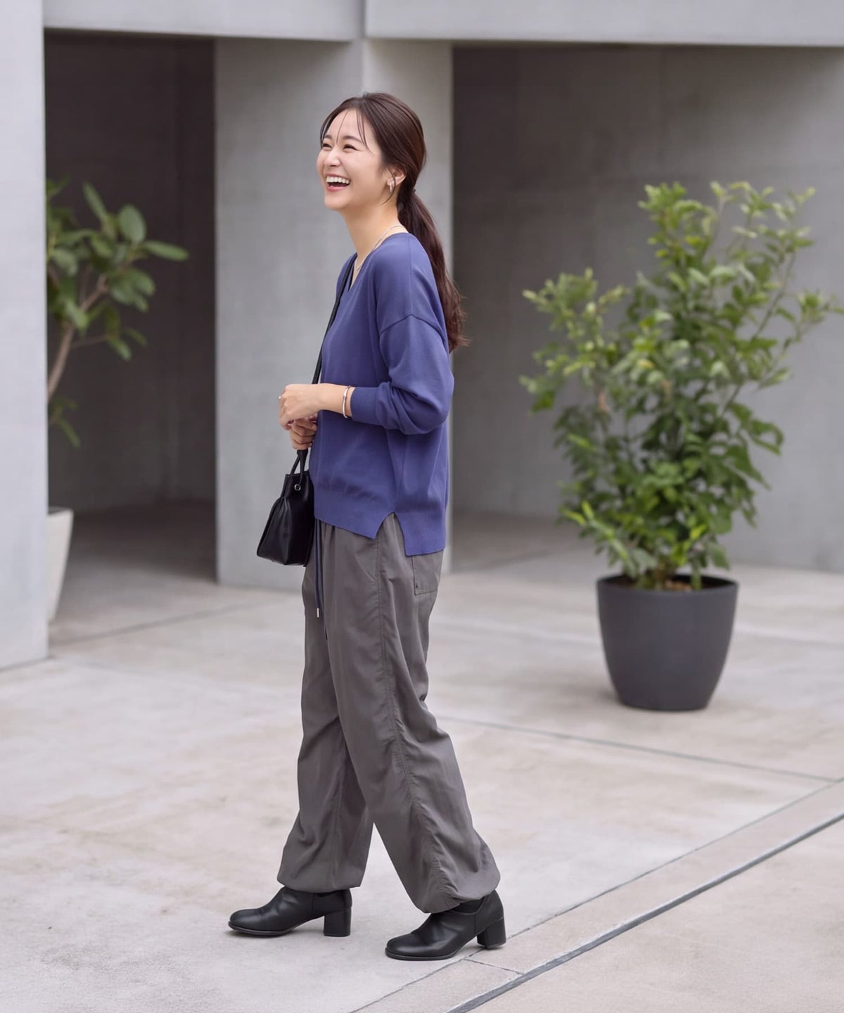 着用イメージ 163cm アイリスブルー