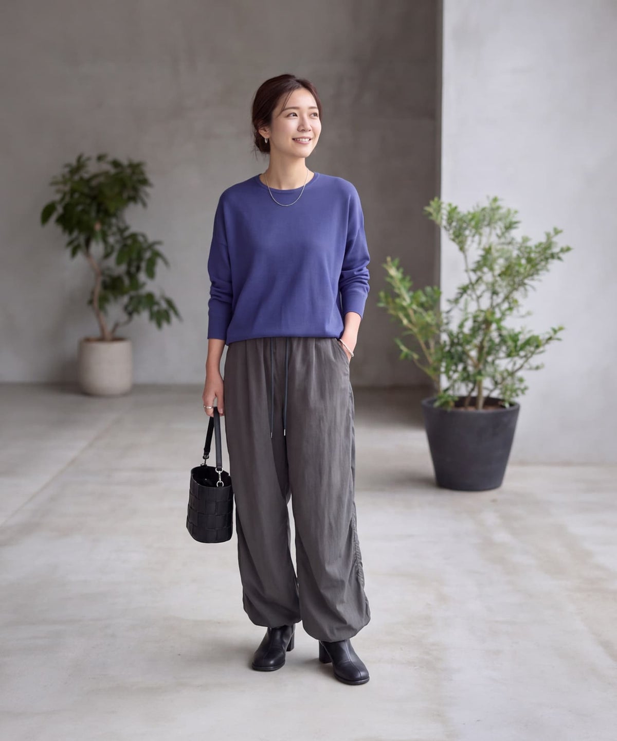 着用イメージ 163cm アイリスブルー