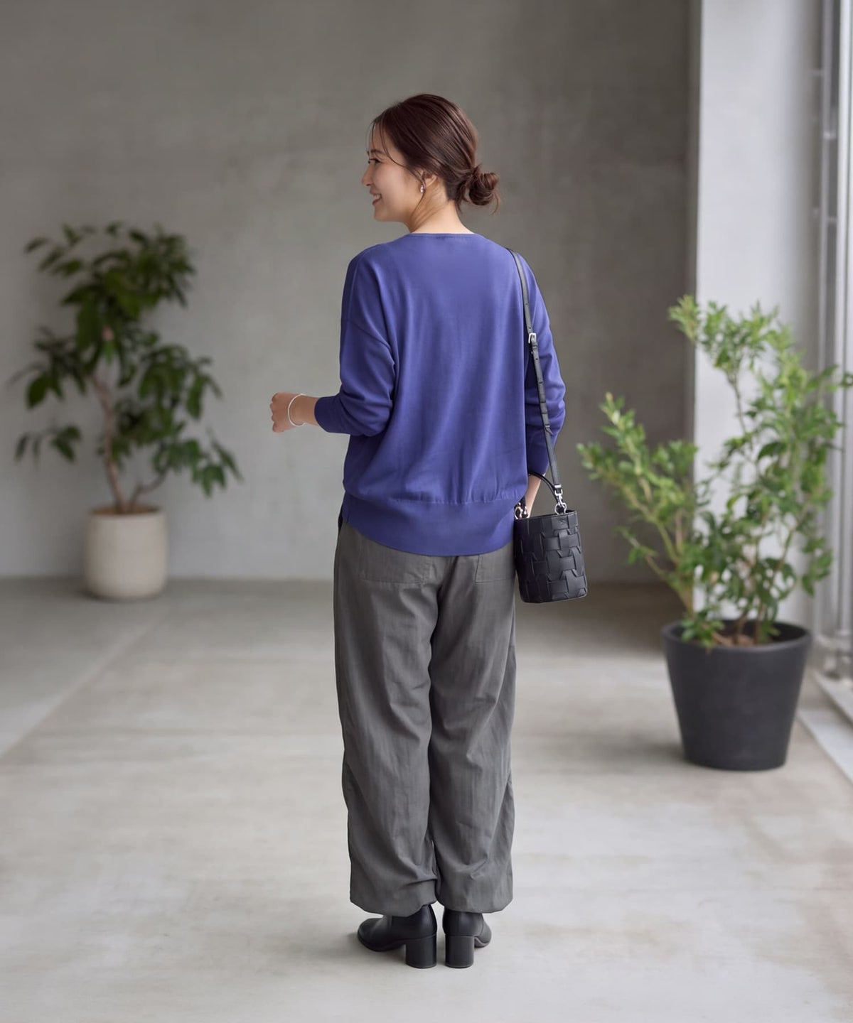 着用イメージ 163cm アイリスブルー