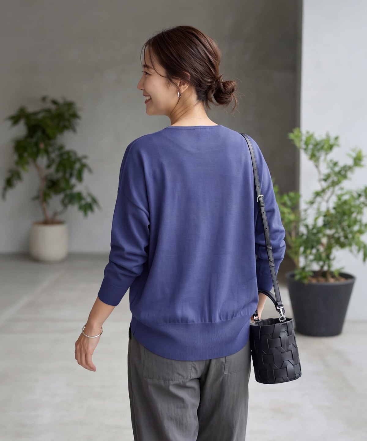 着用イメージ 163cm アイリスブルー
