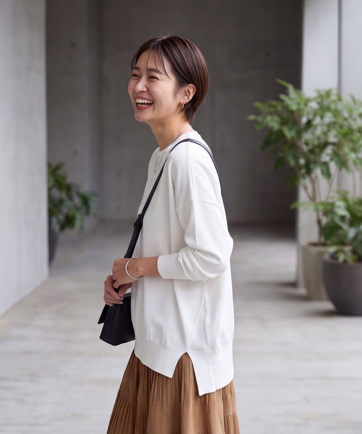 着用イメージ 163cm ホワイト