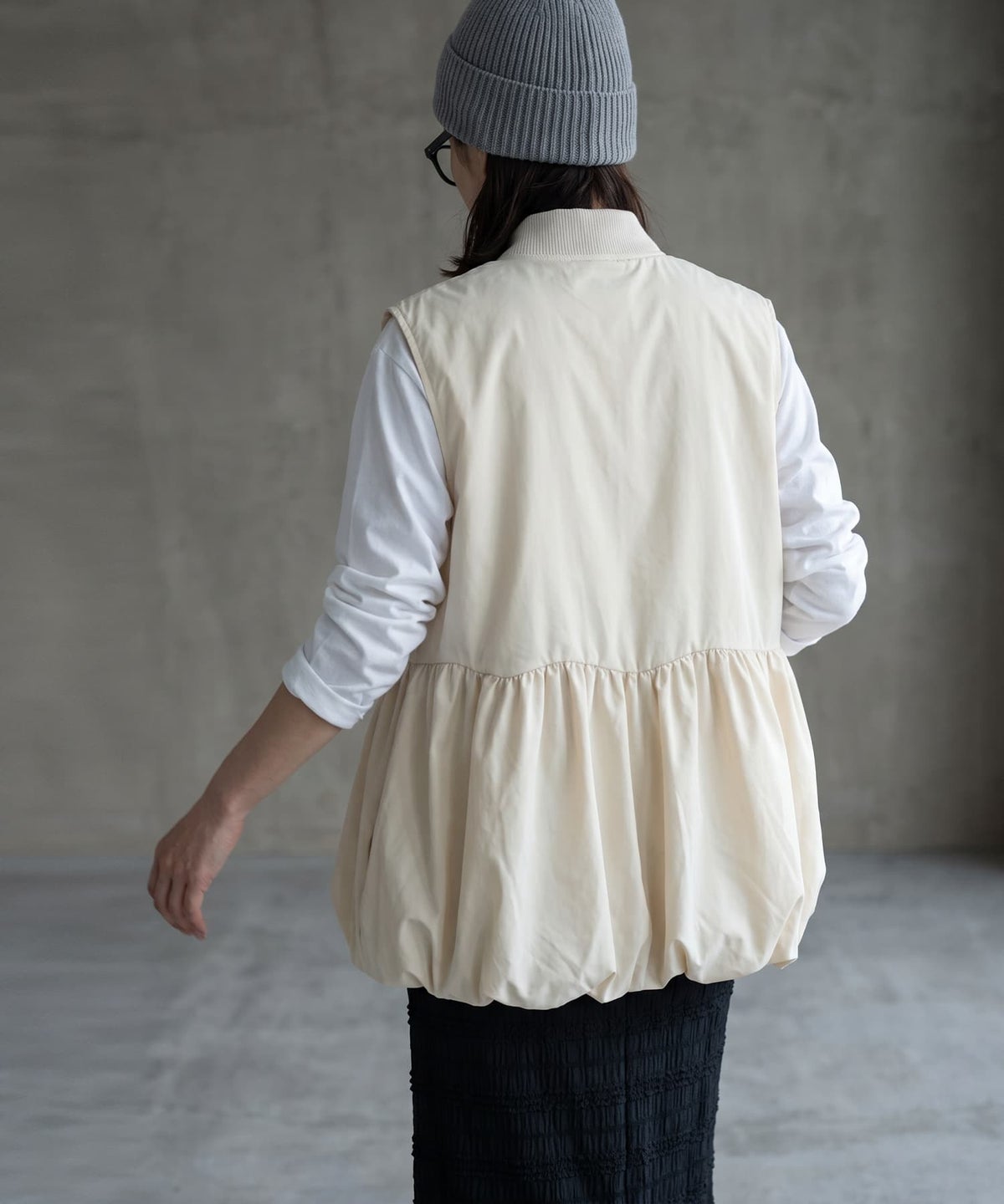 着用イメージ 170cm アイボリー