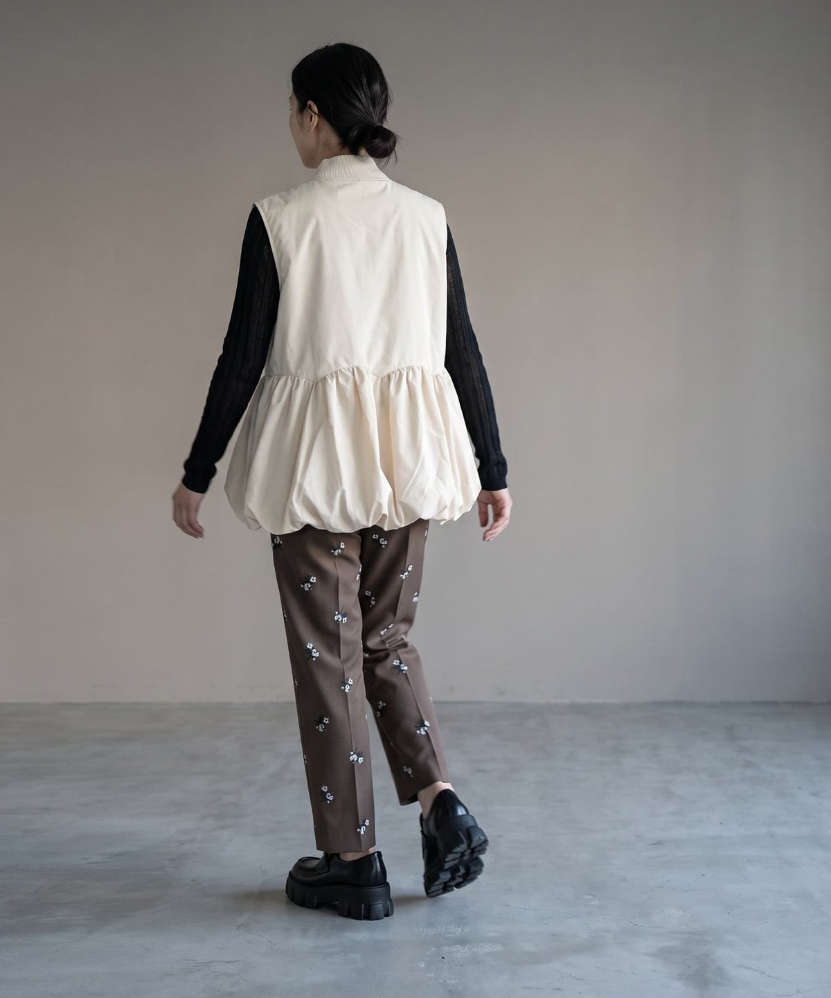 着用イメージ 170cm アイボリー