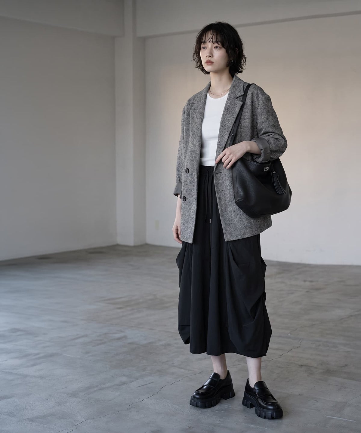 着用イメージ 170cm ブラック