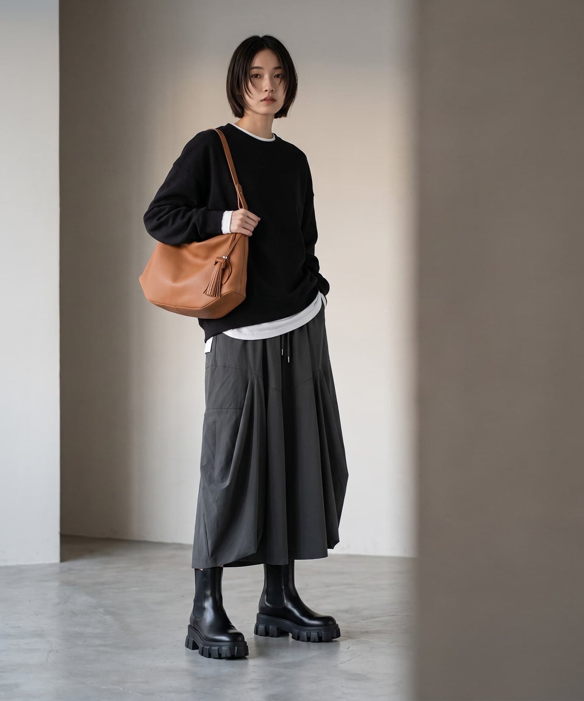 着用イメージ 170cm グレー