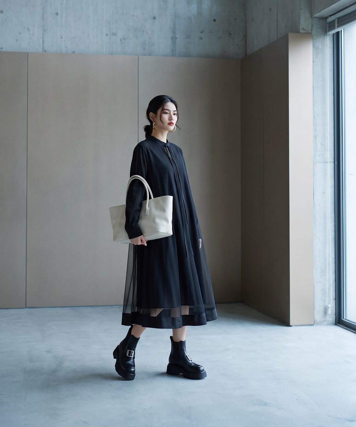 着用イメージ 170cm ブラック