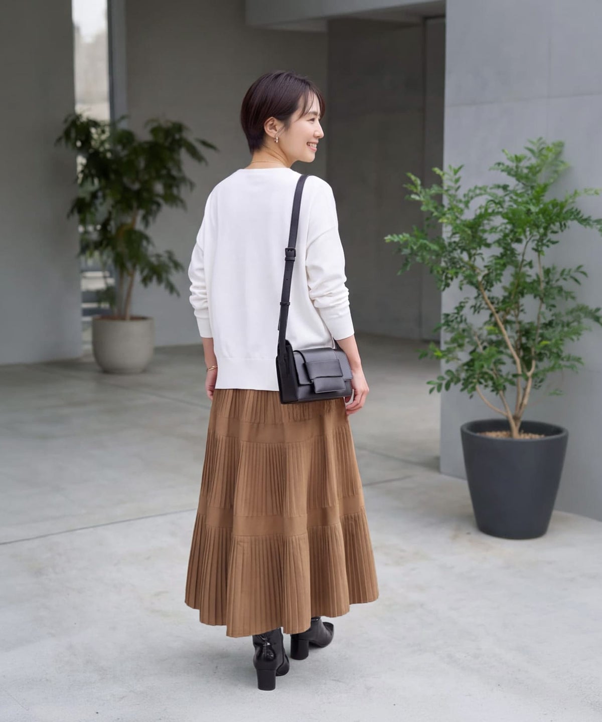 着用イメージ 163cm キャメル