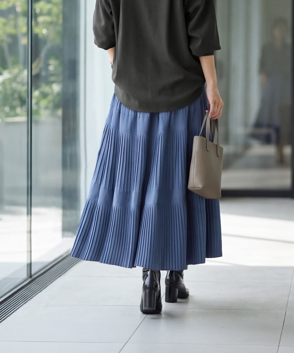 着用イメージ 163cm ニュアンスブルー