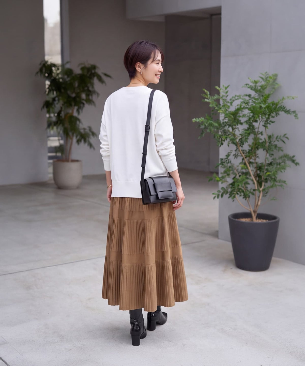 着用イメージ 163cm キャメル