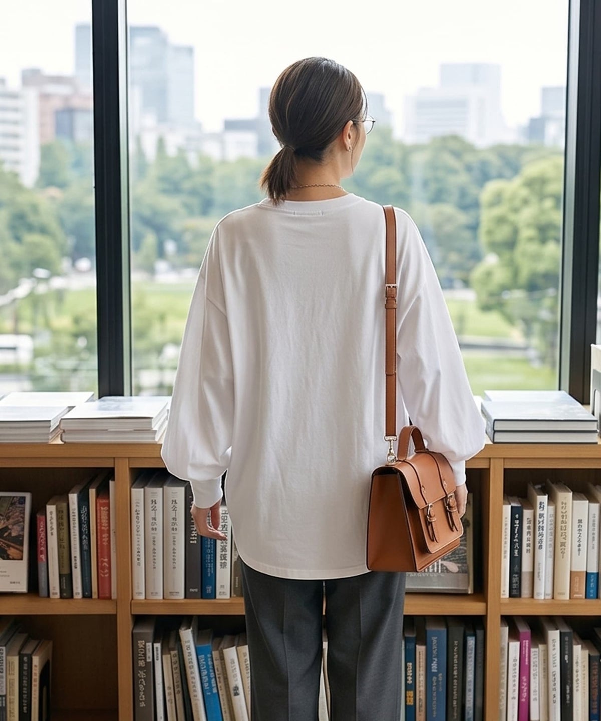 着用イメージ 163cm ホワイト