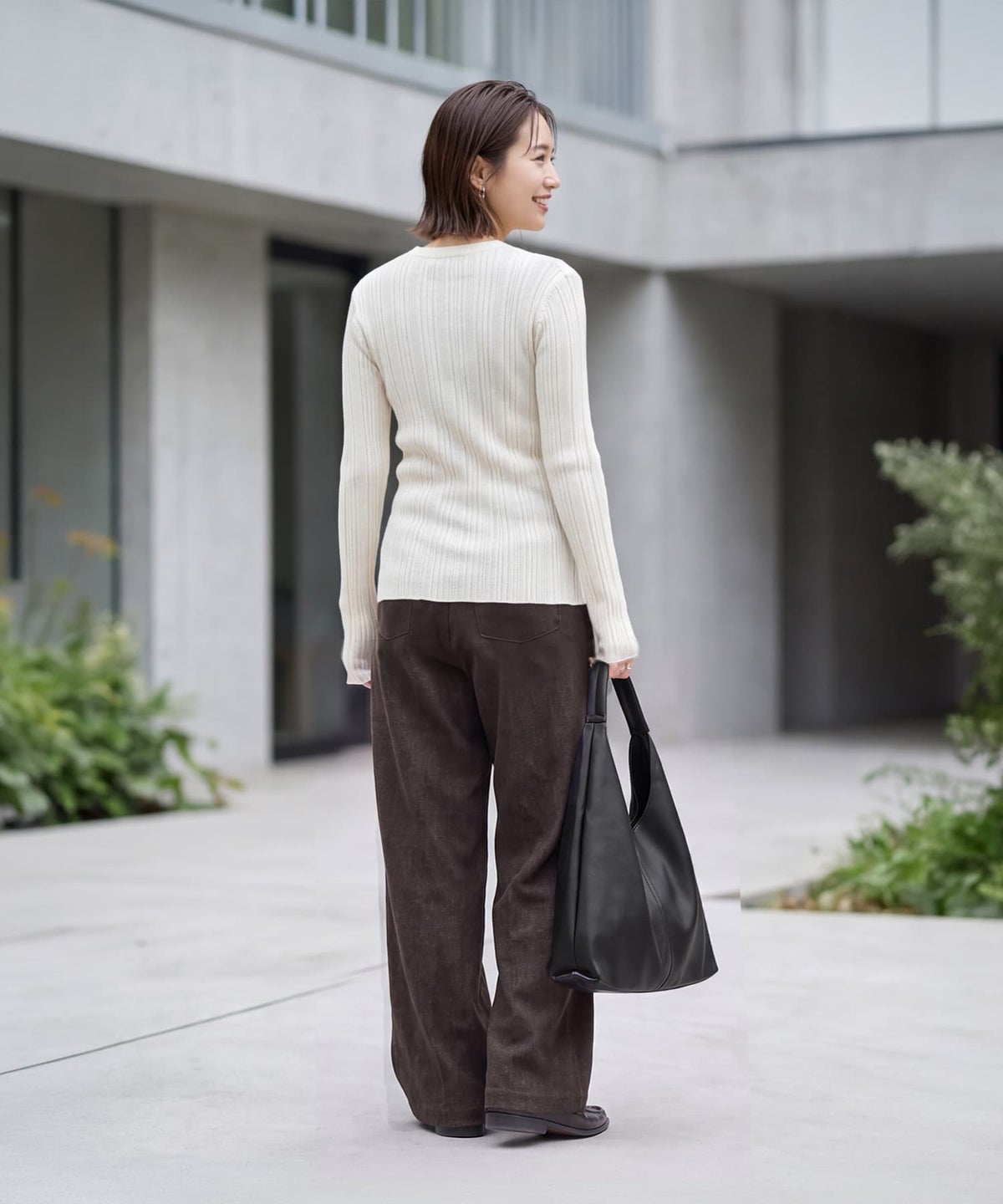 着用イメージ 163cm ブラウン