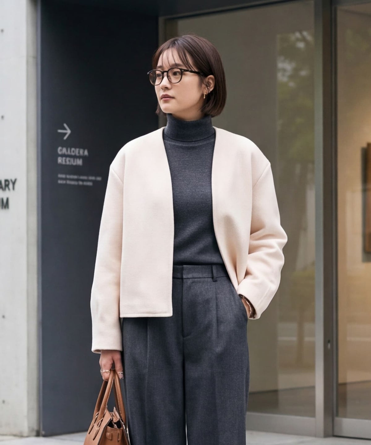 着用イメージ 163cm ホワイト