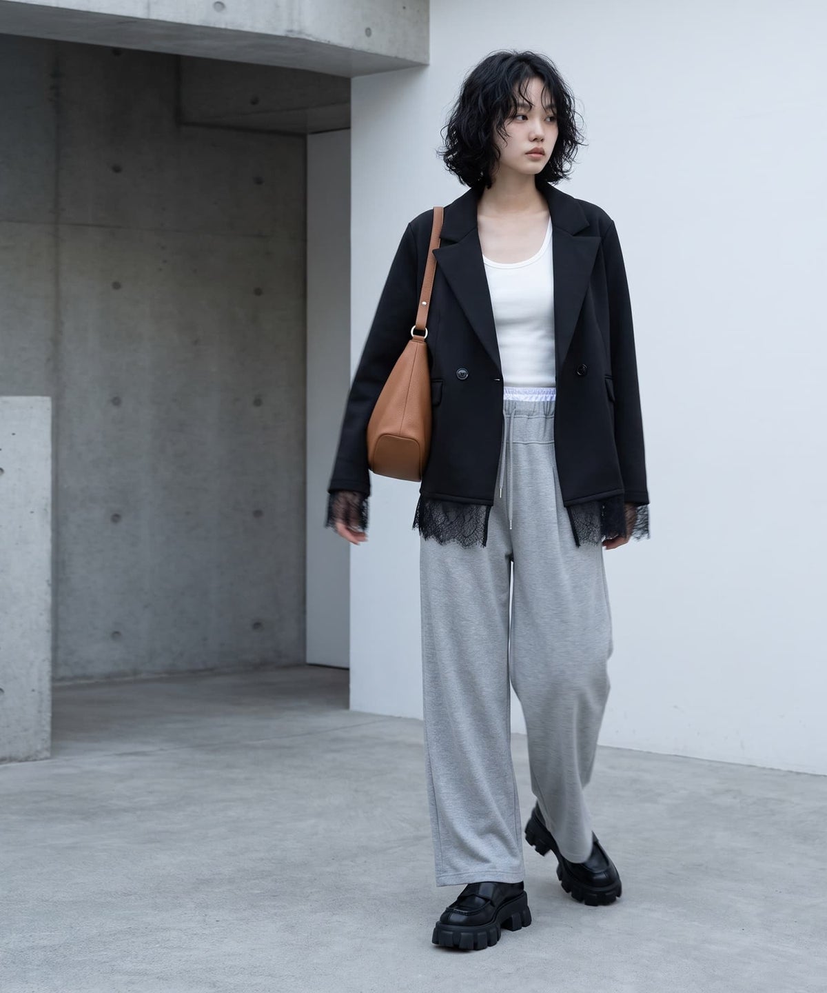 着用イメージ 170cm ブラック