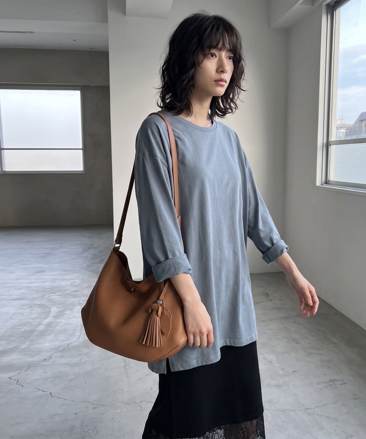 着用イメージ 170cm ブルー
