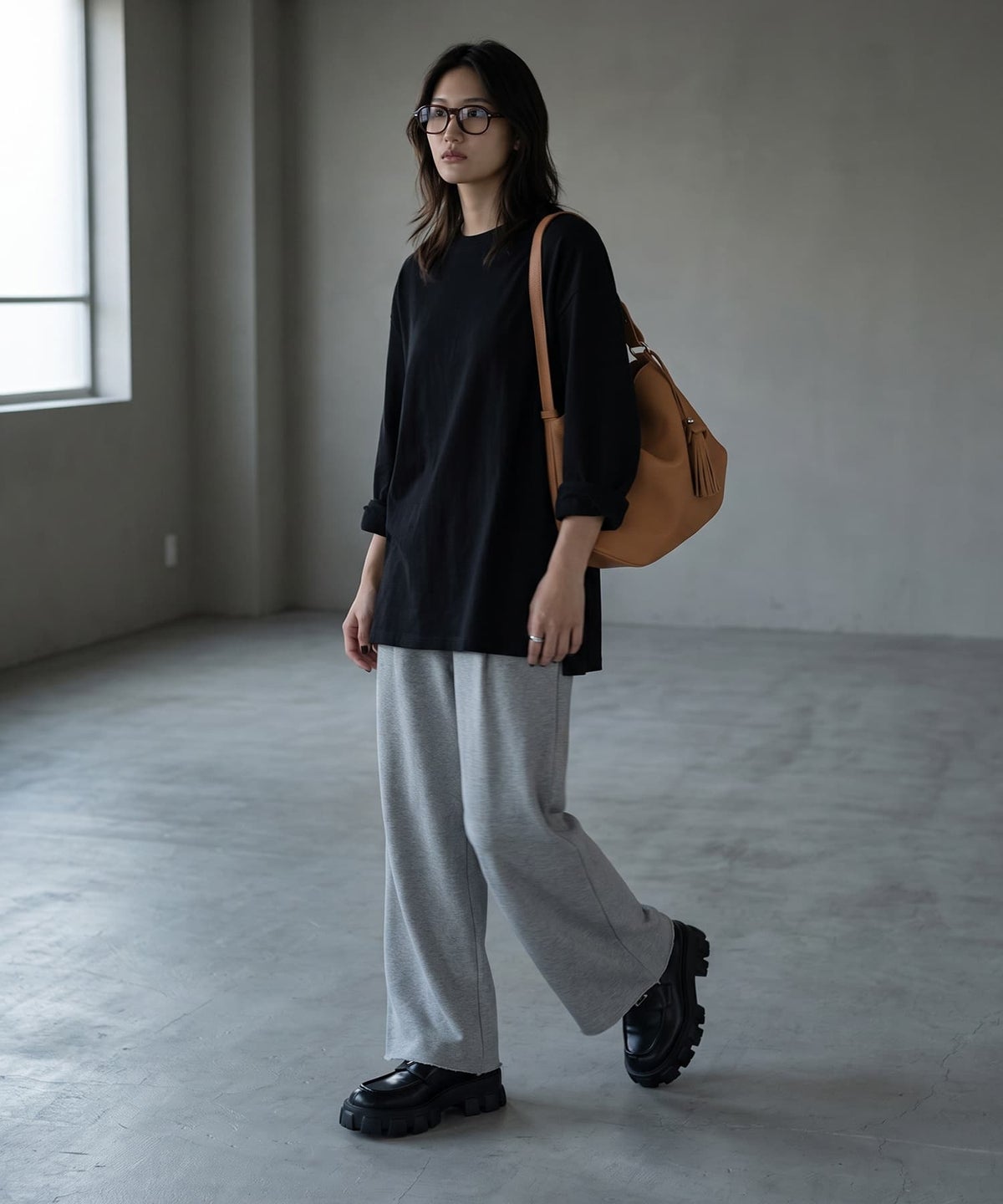 着用イメージ 170cm ブラック