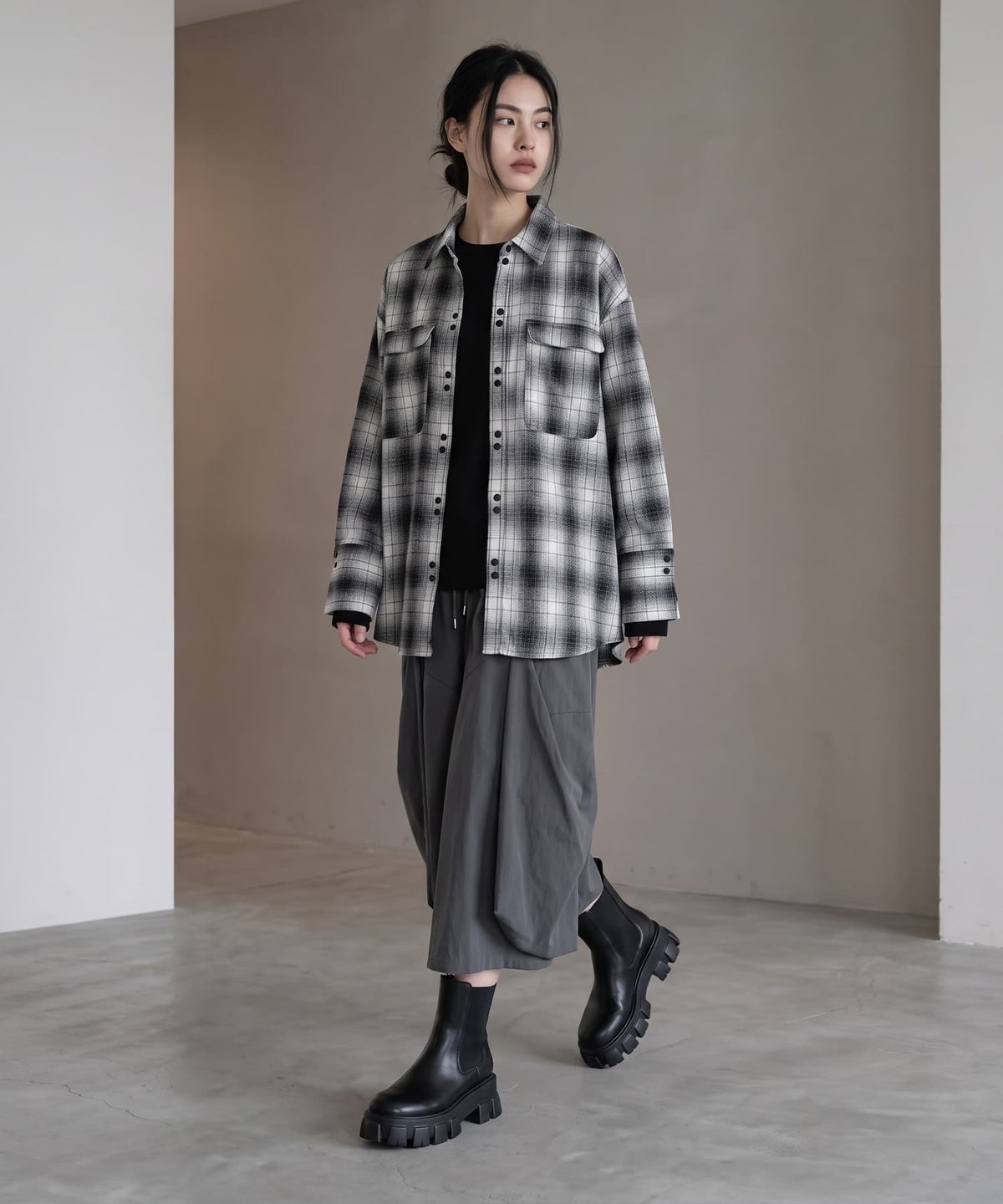 着用イメージ 170cm ブラック