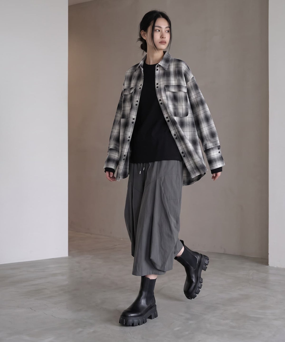 着用イメージ 170cm ブラック