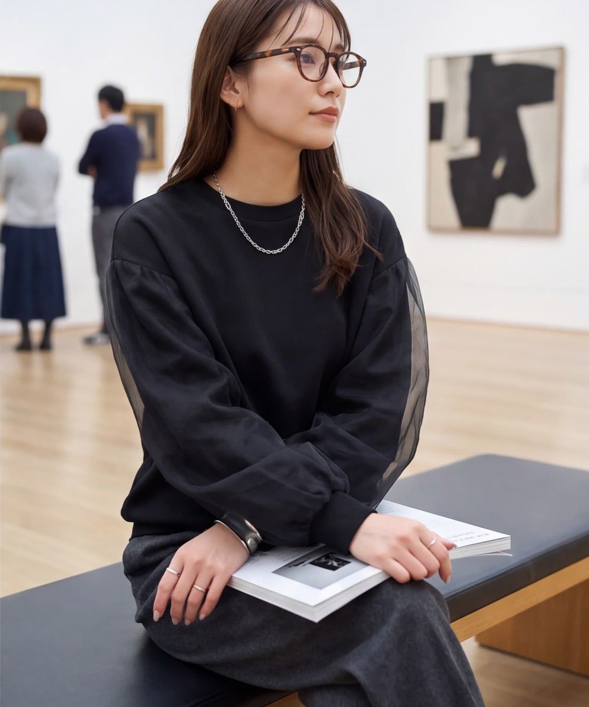 着用イメージ 163cm ブラック