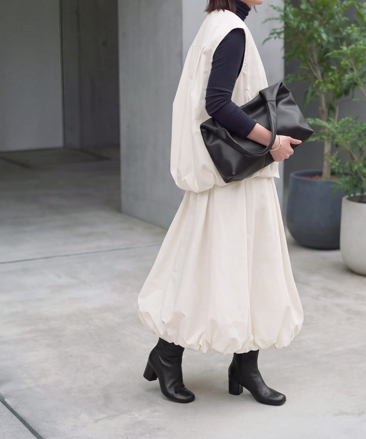 着用イメージ 163cm オフホワイト